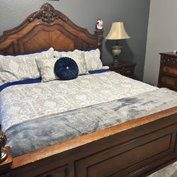 Cali king bed frame With box Springs (not Mattress)