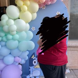Pastel Rainbow Balloon Arch 