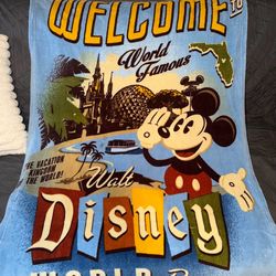 Walt Disney World Resort Blanket 60”x38” MICKEY MOUSE BLANKET