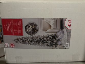 7 Ft Tall Skinny Frosted Christmas Tree