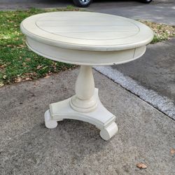 Ashley Furniture Round Accent White Table