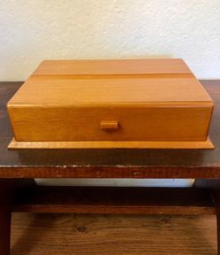 Early 1900’s Cedar Cigar Box w/ Drawer & Stamped Seal Tampa Florida