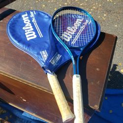 2 Wilson Pro Star Tennis Rackets In Cases