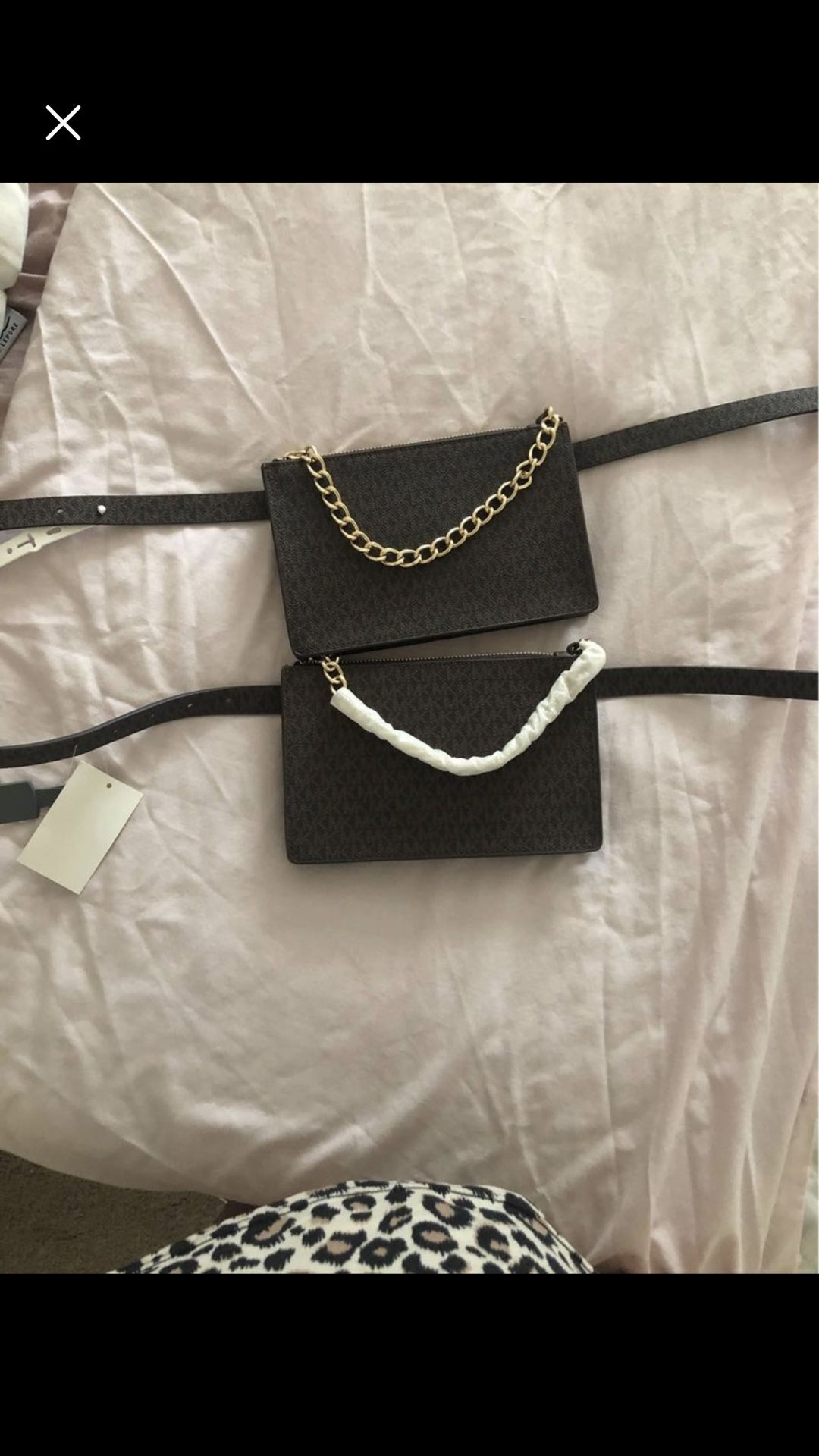 Two Brown MICHEAL KORS Waist Bags Size: S &M