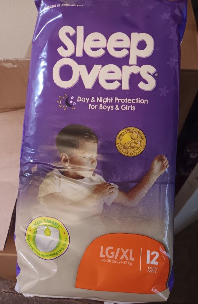 Sleep Overs Night Pull Up Diapers LG/XL (60-125lbs)