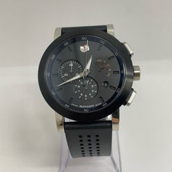 Movado Museum Black PVD Chronograph Watch 203295