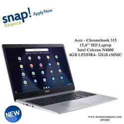 Acer - Chromebook 315-15.6’’ HD Laptop- Intel Celeron N4000 - 4GB LPDDR4- 32GB eMMC