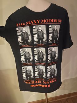 Halloween The Many Moods Of Michael Myers L Dark Grey T Shirt