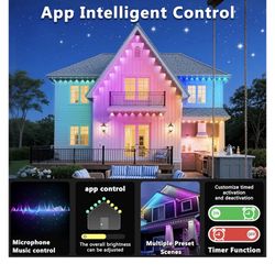 Permanent Outdoor Lights for House, IP67 Waterproof with 72 RGB+IC, 150ft (no remote control)