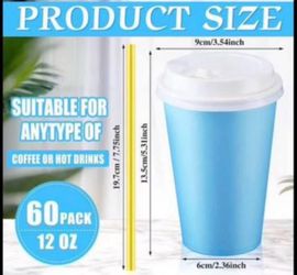 240 Pcs Coffee Cups with Lids Sleeves Straws Disposable Paper Coffee Cups Winter Chocolate Drinking