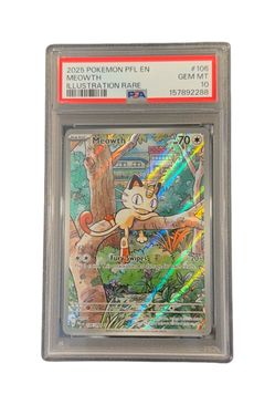 Meowth - 106/094 - Phantasmal Flames - Illustration Rare - Pokemon - PSA 10