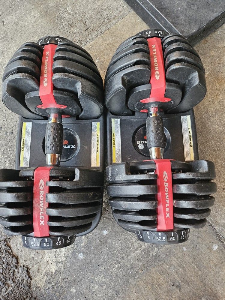 Pair Of Bowflex Dumbbells 52.5 Lbs