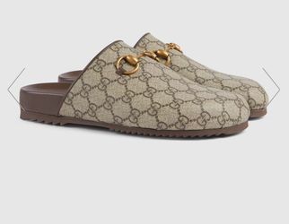 Authentic !Gucci Beige Ebony tessuto Size 9 mEN 