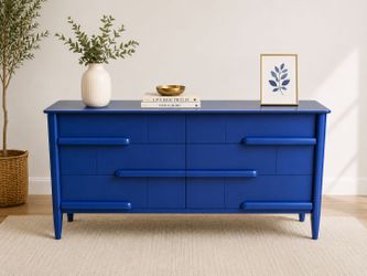Blue 6-Drawer Double Dresser