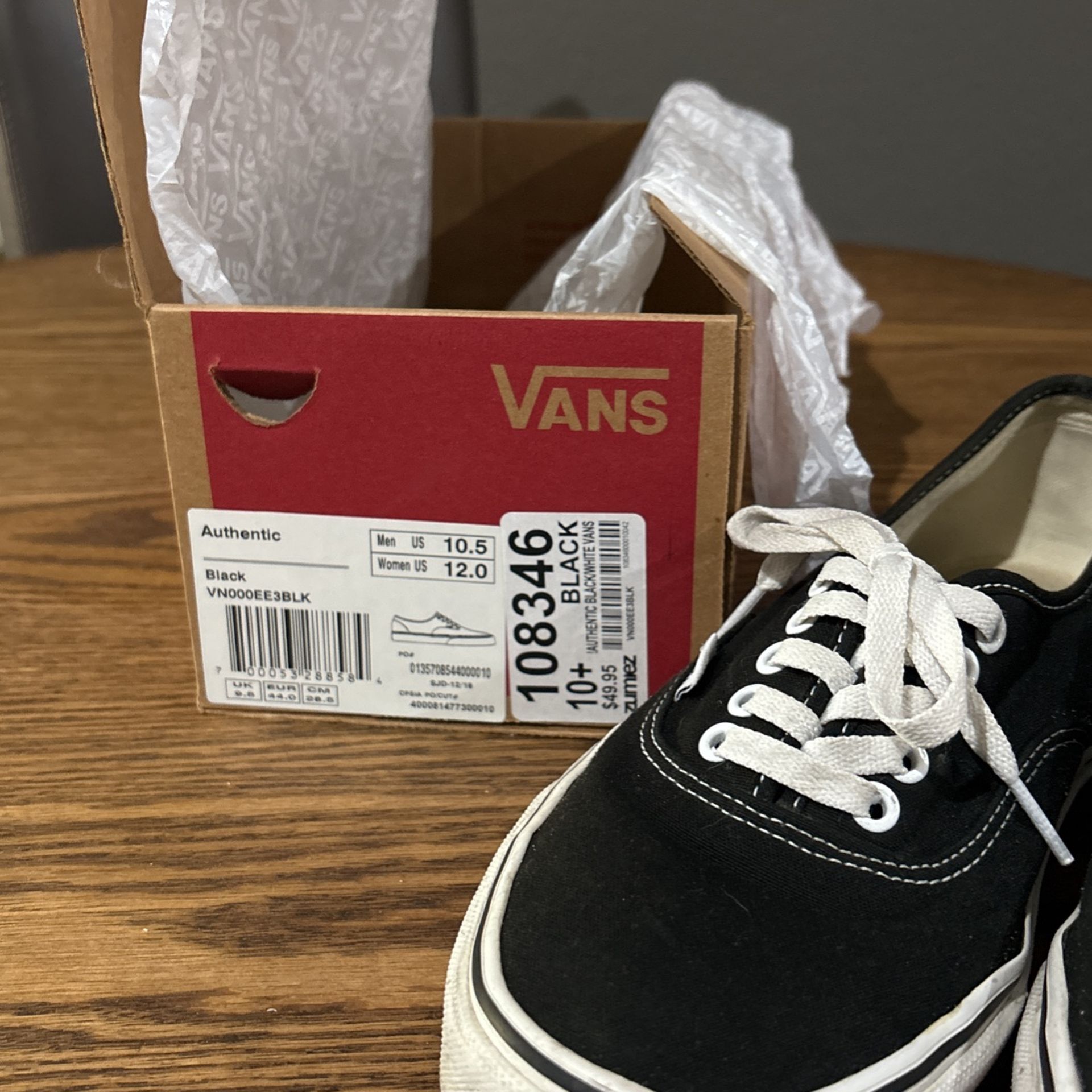 Vans size 101/2
