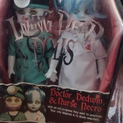 Living Dead Dolls Dr Dedwin And Nurse Necro Previews Exclusive Sealed 
