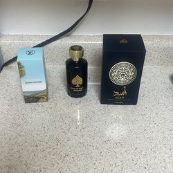 LV, game of spades, and lattafa colognes