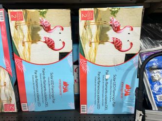 Solar LED Flamingo Pair, Set of 2