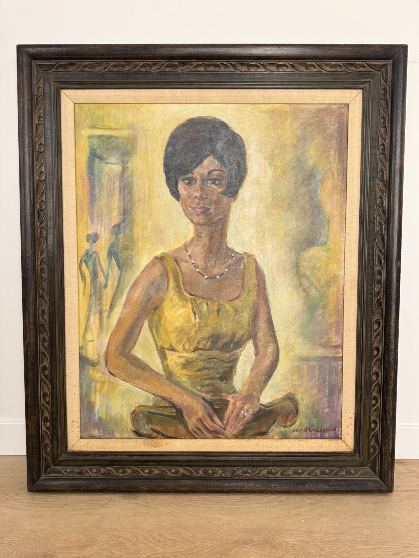 Midcentury Painting: Bacia Gordon, Portrait of a Lady (1967)