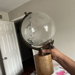 For sale Vintage Glass Wooden Decoration $35