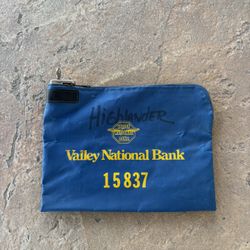 Large Valley National Bank Bag With Key 