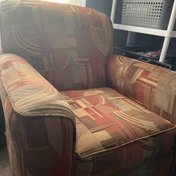 Brown And Red Living Room Chair