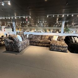 Brown 4PC Chaise Sectional Couch