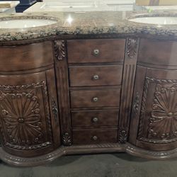 54” Bathroom Vanity Double Sink Traditional Cabinet  -G1824