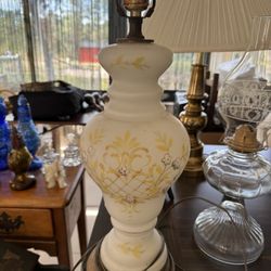 Antique Lamp With Brass Base