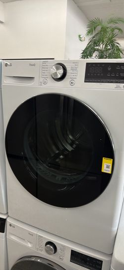 24 in. W 4.2 Cu. Ft. Ventless Stackable Compact SMART Electric Dryer in White with Dual Inverter HeatPump Technology