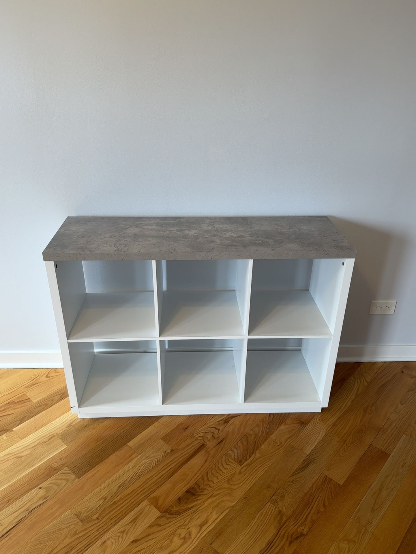 Faux Marble Top 6-Cube Organizer Shelf