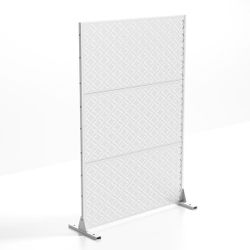 1-Piece 46.8 In. W x 71.37 In. H Copper Coin Type White Galvanized Sheet Outdoor Screen Decorative Art Panel
