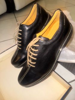 Brand New Sandro Moscoloni Vineyard Black Leather Oxfords - Men's Size 11.5 D