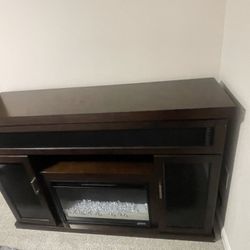 Tv Rack With Fire And Build In Bluetooth Speaker 