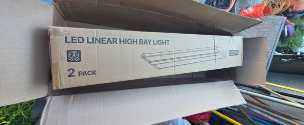 New 300W LED Linear High Bay Shop Lights - 2 Pack (Commercial/Garage/Warehouse)