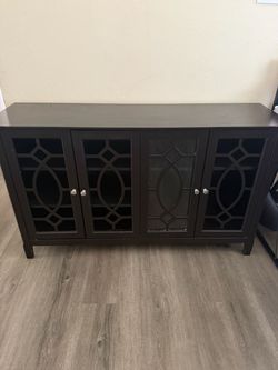 Winston Porter Wood Accent Sideboard / Buffet Cabinet – Black