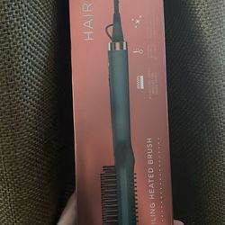 Hairitage Smooth Sailing Heated Brush, Ceramic Tourmaline Hair Straightener