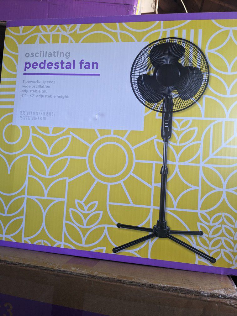 Pedestal Fan 3 speed NEW