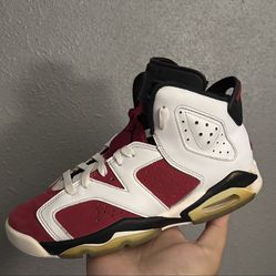 Jordan 6 carmine 5.5y/7 women