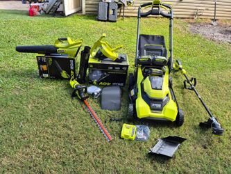 Lawn mower ryobi 40v combo pices