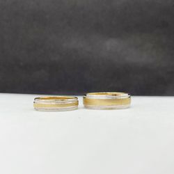 14k solid gold wedding band ( argollas matrimonio ) italiana
