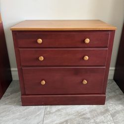 Three Drawer Chest With File Cabinet