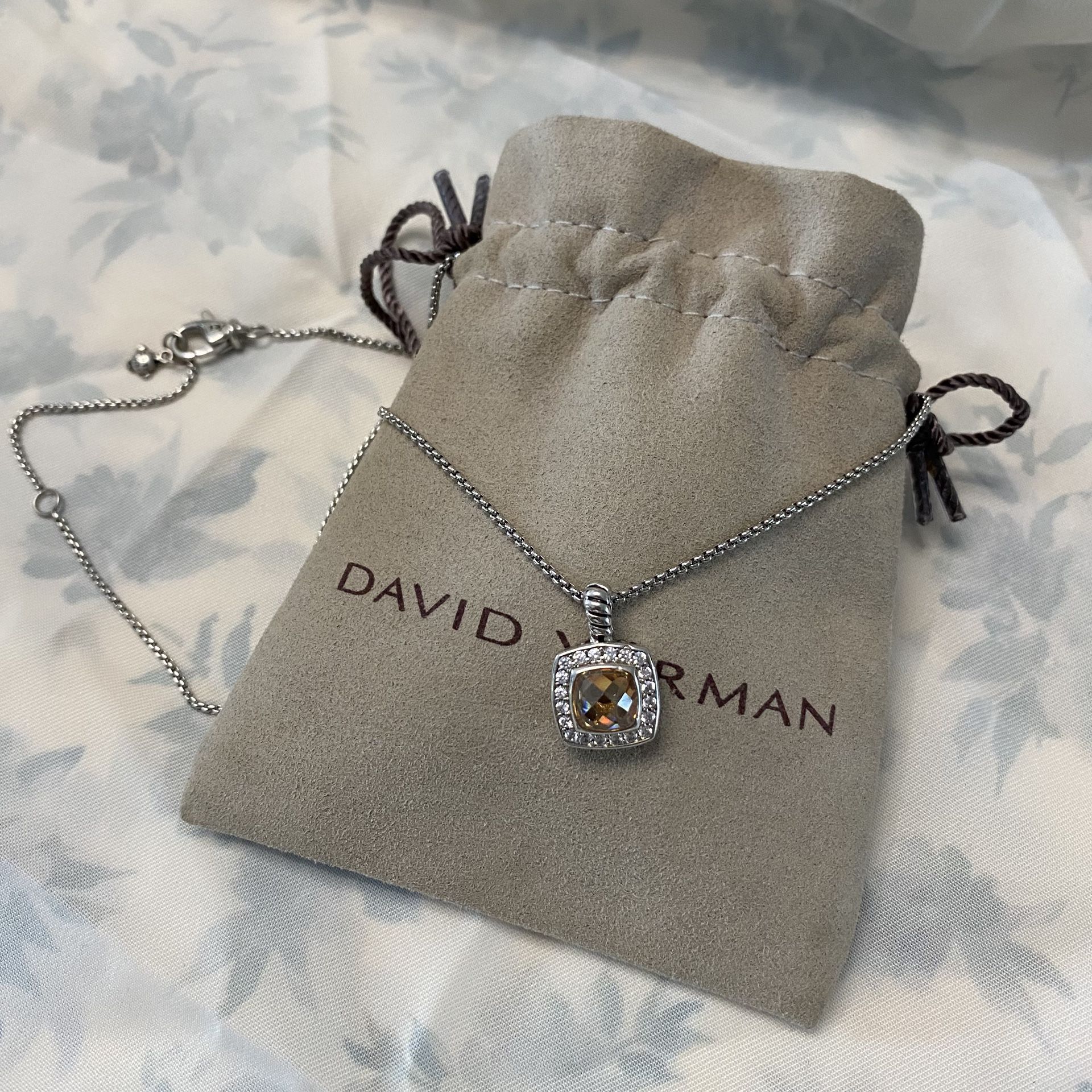David Yurman Petite Albion Morganite Diamond Necklace