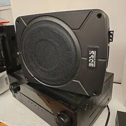 Boss 10in Low Profile Amplified Subwoofer (With Built-in Amp)