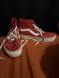 Vans Platform Red High Tops