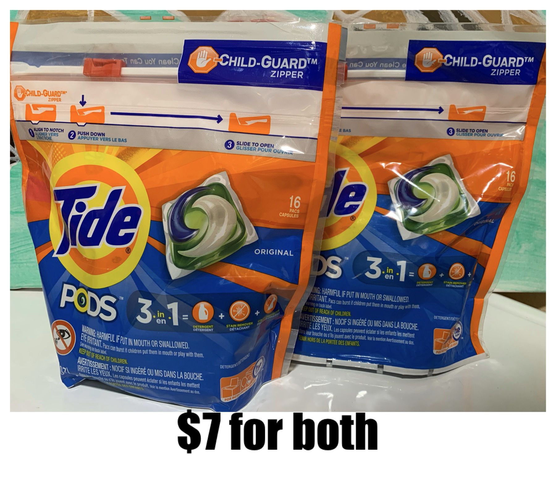Tide PODS Liquid Laundry Detergent Pacs, Original, 16 count