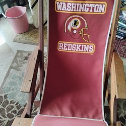 Wood And Fabric Lounge Chair Pickup Only Cash 