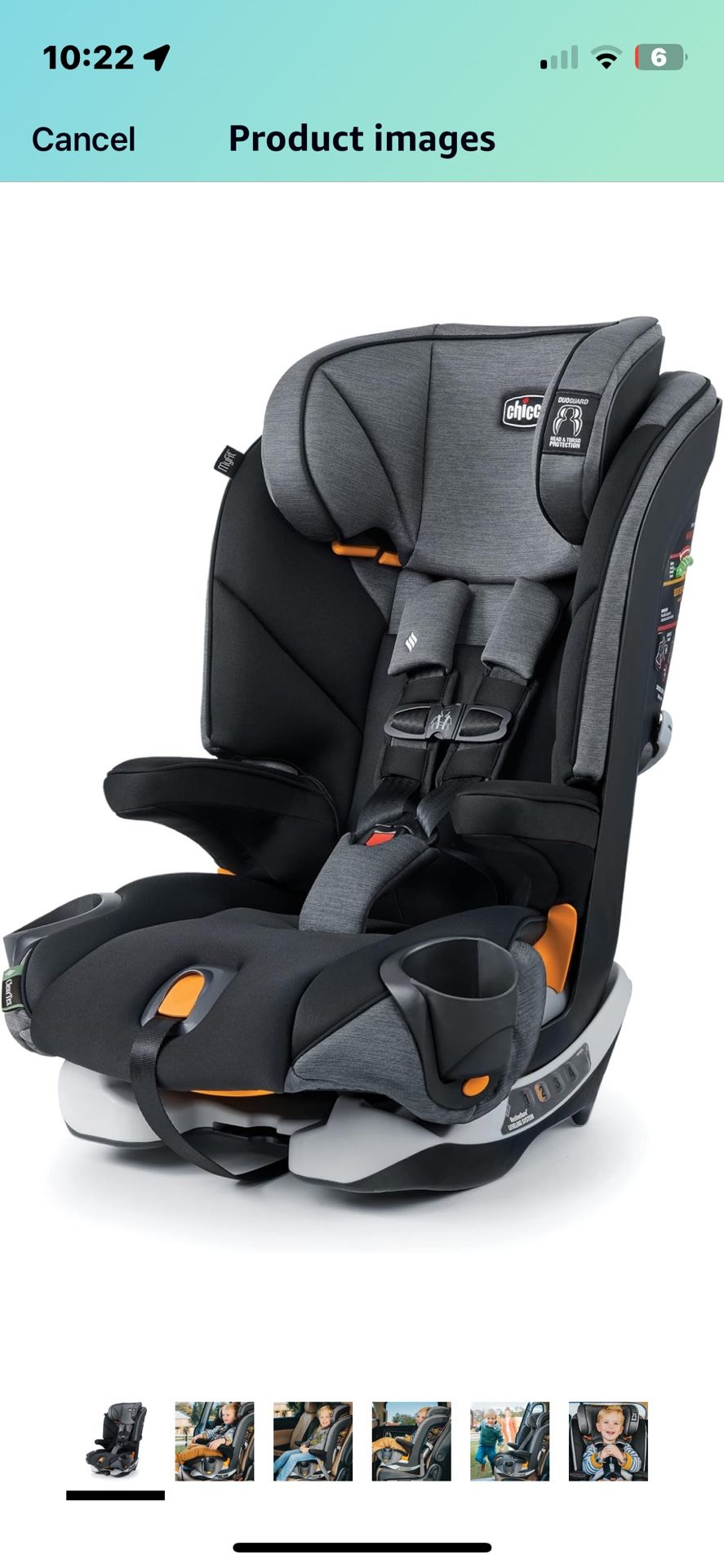 Chicco MyFit ClearTex Harness + Booster Car Seat - Shadow | Black