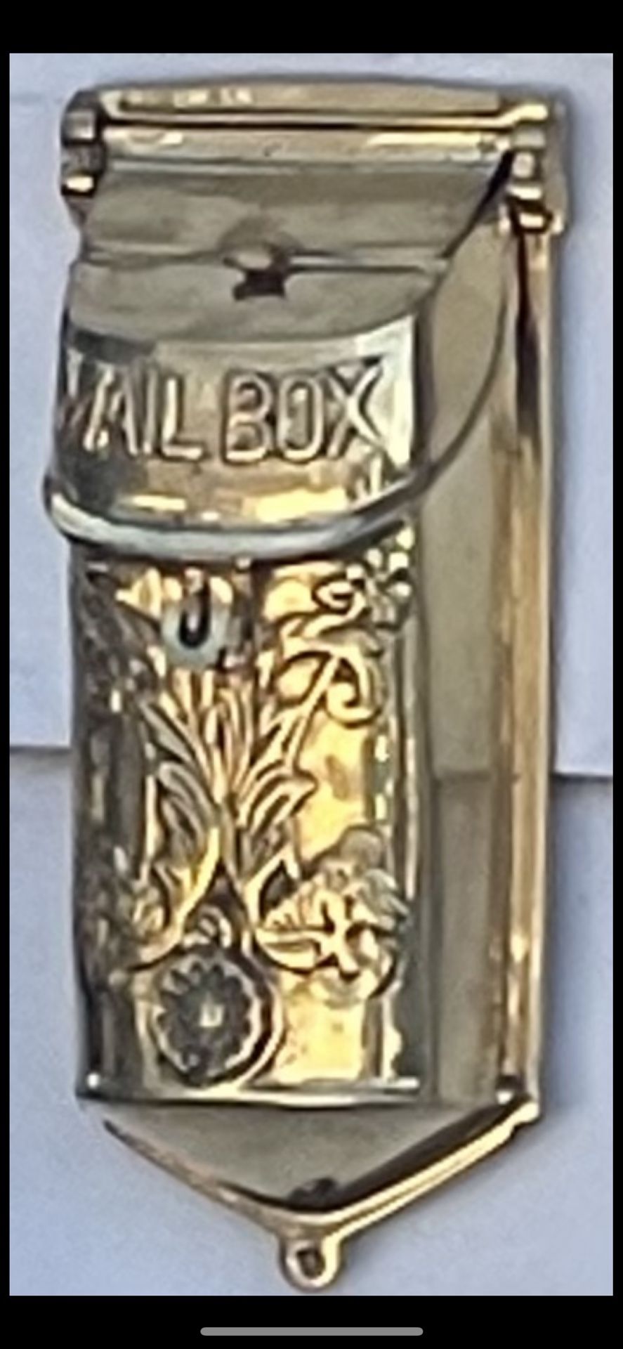 Vintage Brass Mailbox, Shiny!