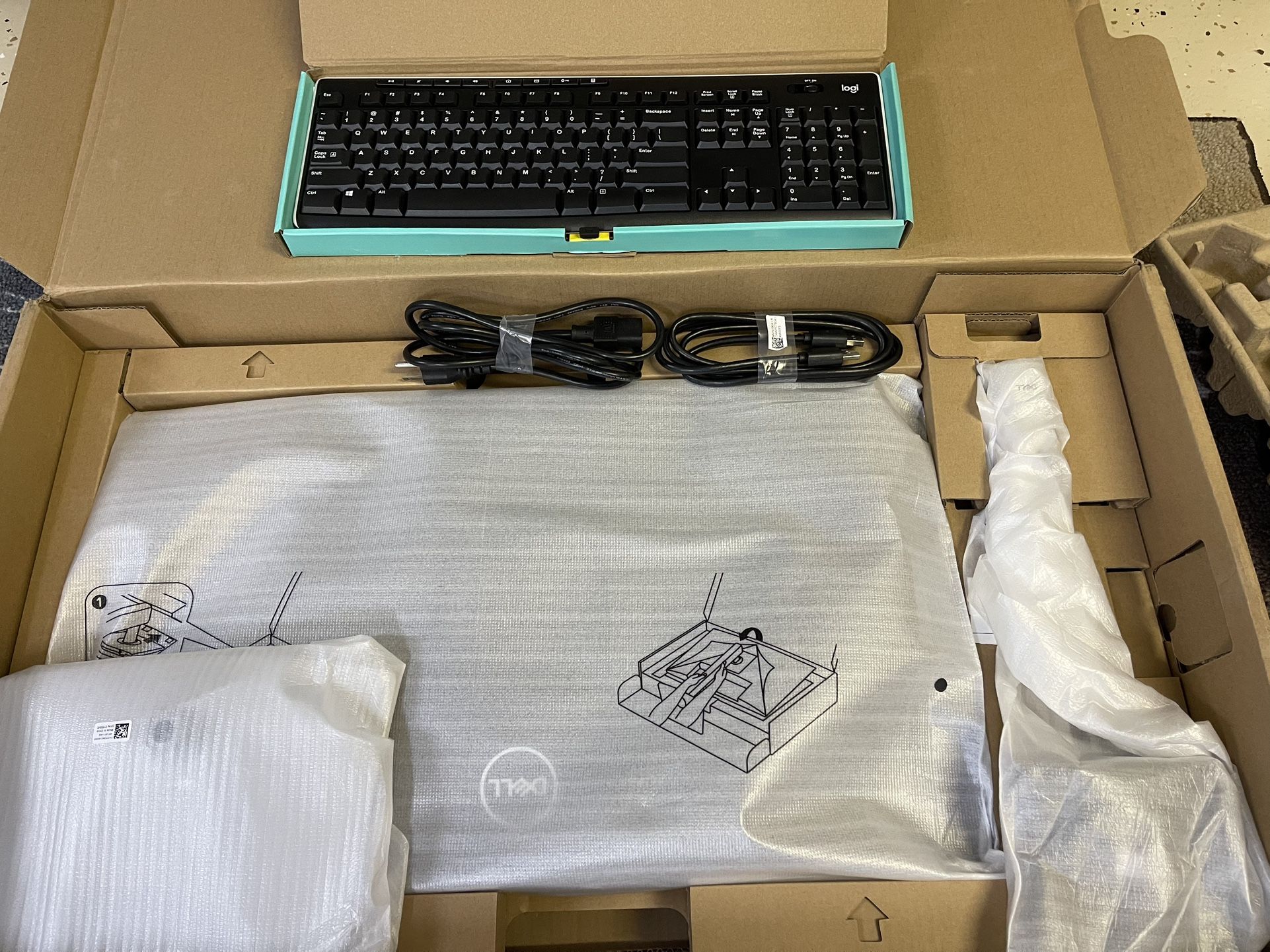 Dell 27” Monitor and Wireless keyboard